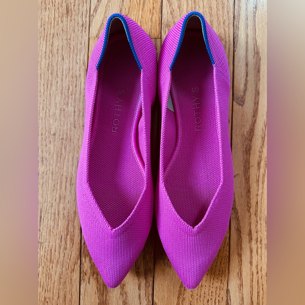 Rothy's Dragonfruit Fuchsia Bright Pink in Women's size 8.5 EXCELLENT LIKE NEW! - Picture 3 of 6